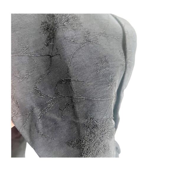 CP Shades Blouse Medium Floral Jacquard Black Long Sleeve Lagenlook City Chic - Picture 7 of 9